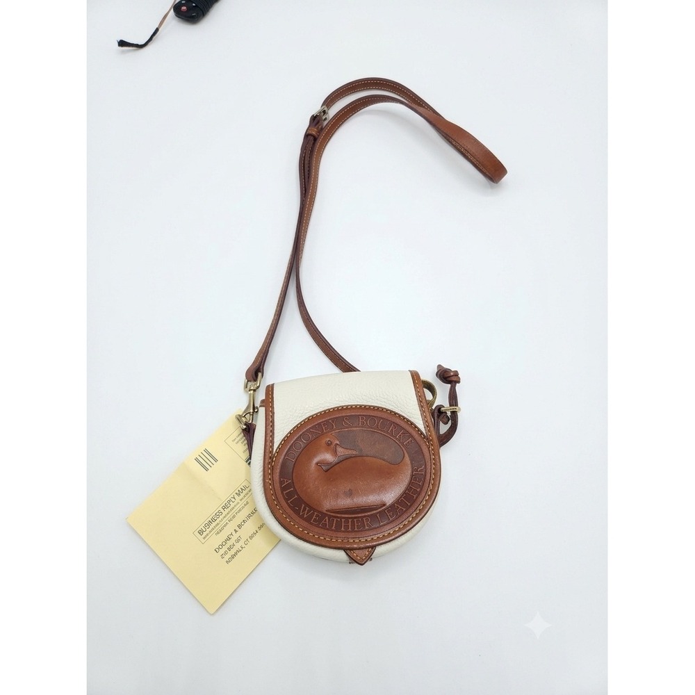 Vintage Dooney & Bourke AWL Duck Bag Crossbody Cream British Tan Q150C BO
